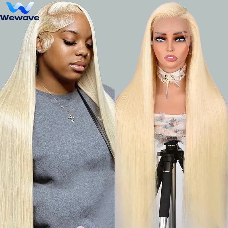 Straight Hd Lace Frontal Wig Blonde Wig 613 Human Hair
