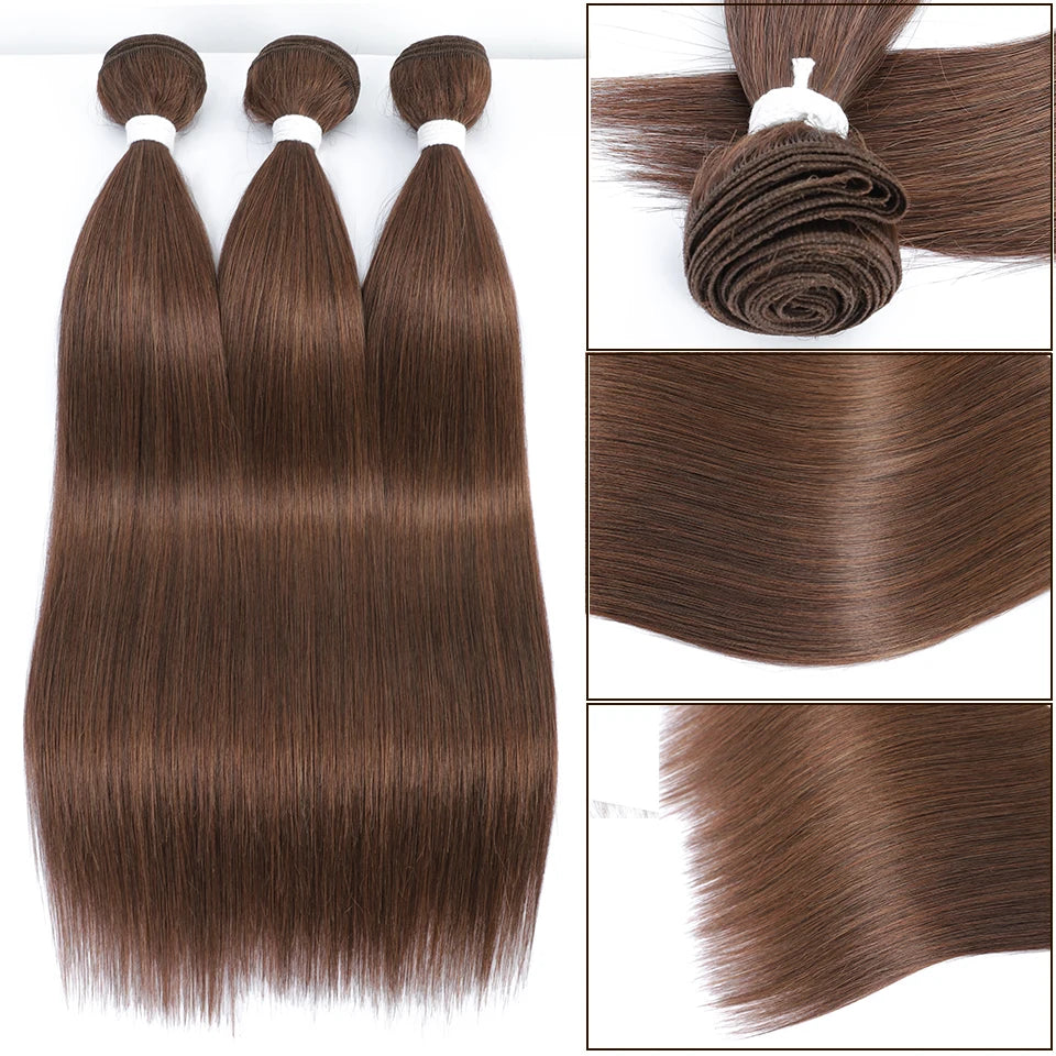 36inch Straight Hair Bundles Extensions Smooth Ombre Hair