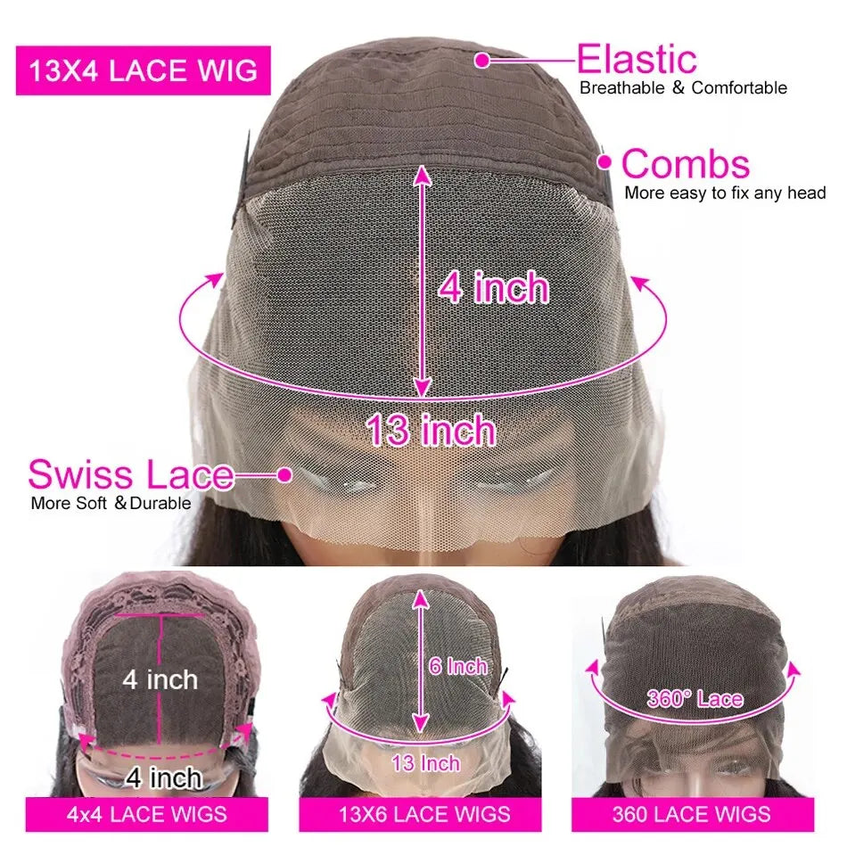 32inch 13x4 HD Lace Front Human Hair Wig