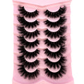7Pairs Cat Eye Lashes Fluffy Faux Mink Lashes 8D Wispy Lashes